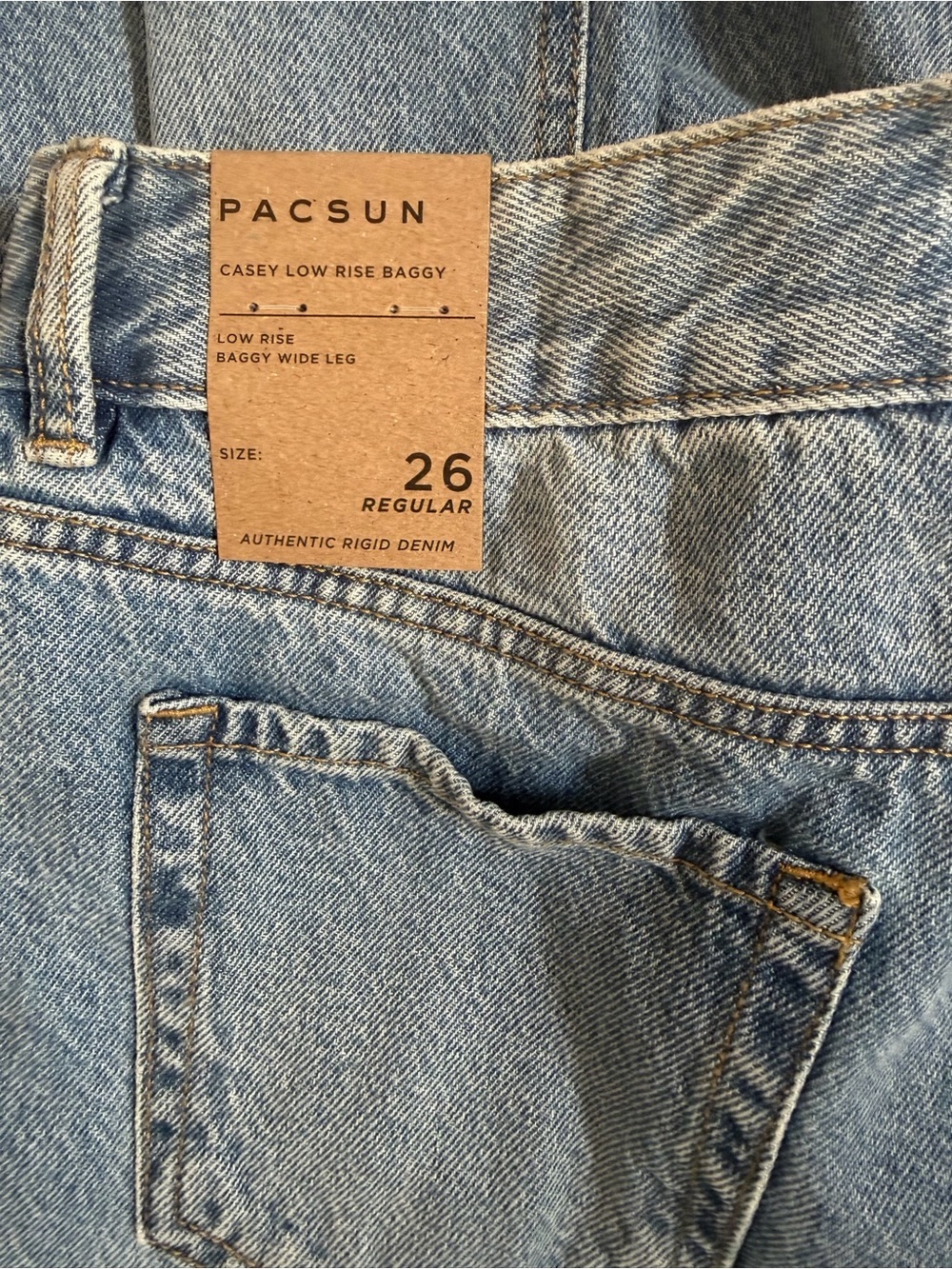 PacSun Light Blue Low-Rise Baggy Jeans - Picture 3 of 3